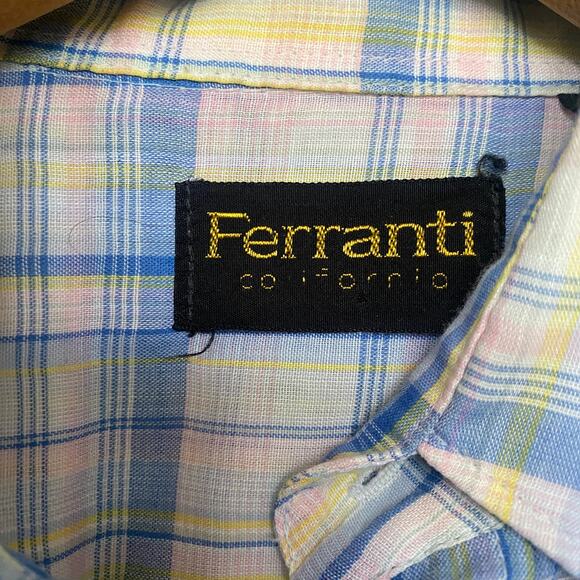 Vintage 1970's Thin Pearl Snap Short Sleeve Plaid Shirt - Picture 3 of 7